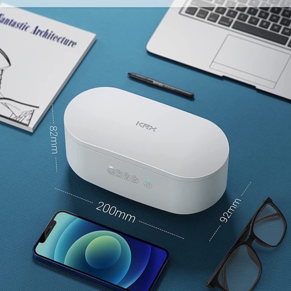 (1818) KRX Professional Ultrasonic Jewelry Cleaner Glass Ring Gold Silver Diamon - Picture 5 of 6